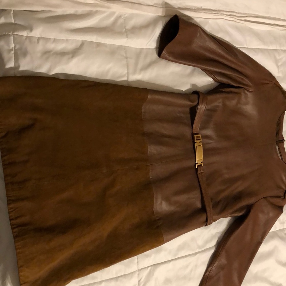 Leather/suede dress